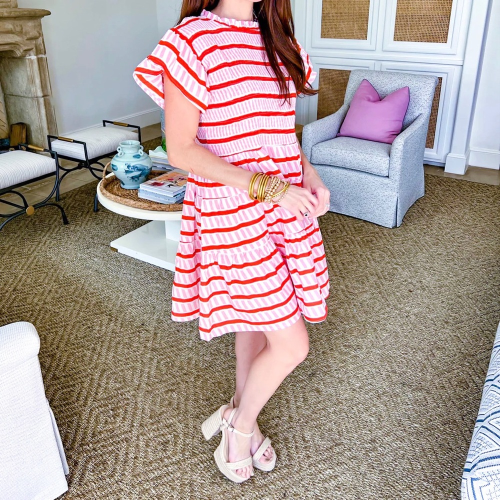 Red and Pink Dress